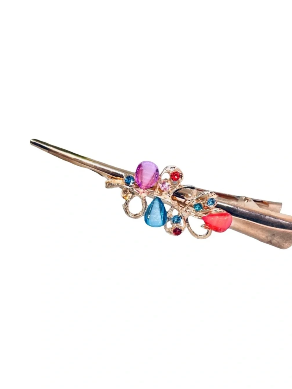 Multicolor Gemstone Hair Clip 4.” - Women Accessories FINAL PRICE DROP
